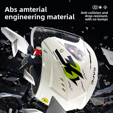 Uniform Size 58-62CM Helmet Motorcycle Winter Thermal Battery Car Female Winter Male Double Mirror Four Seasons Helmet