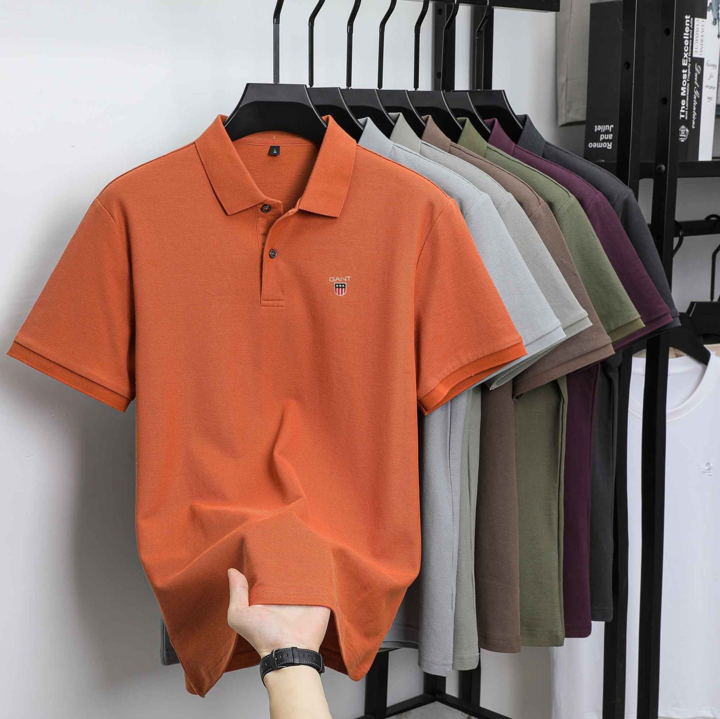 High-end 100% Cotton Short Sleeve Polo Shirt Men's Summer Luxury Brand Breathable Paul T-shirt Exquisite Embroidery Casual Top
