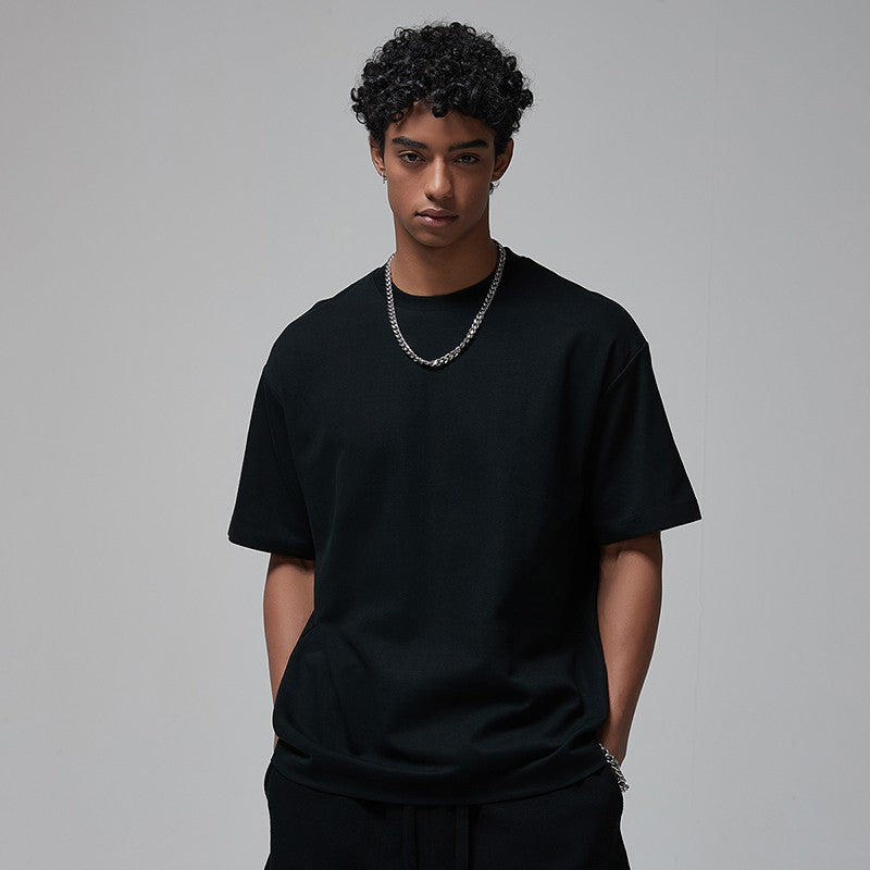 100 Heavy Weight Cotton T shirt For Men Women,Short Sleeve Plain Tops,Solid Oversized Tee Shirts,Quality Clothing 6.8oz 230gsm