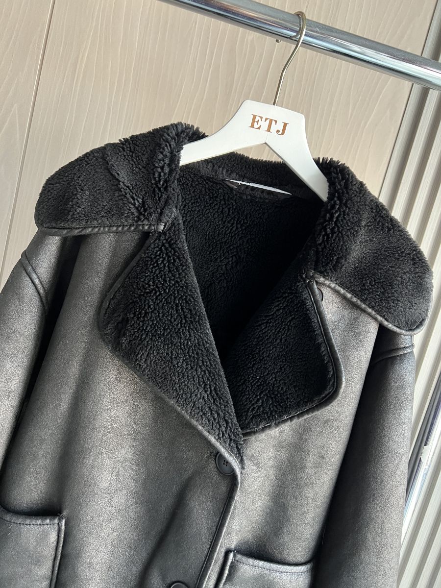 2024 Fall/Winter New Arrival Traf Women's ZW Series Double-Sided Collar Oversized Long-Sleeve Jacket Warm Coat 3548246