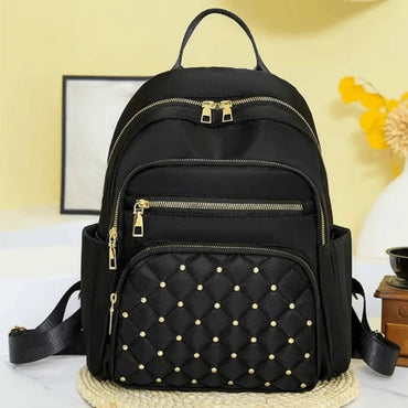 Casual Classic Vintage Backpack Elegant Multiple Pockets Women Backpack Adjustable Straps School Bag Girls