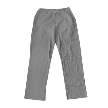 Mens Fashion Casual Pants Solid Color Breathable Cotton Linen Elastic Waist Straight Pants With Pockets Large Size White Pants