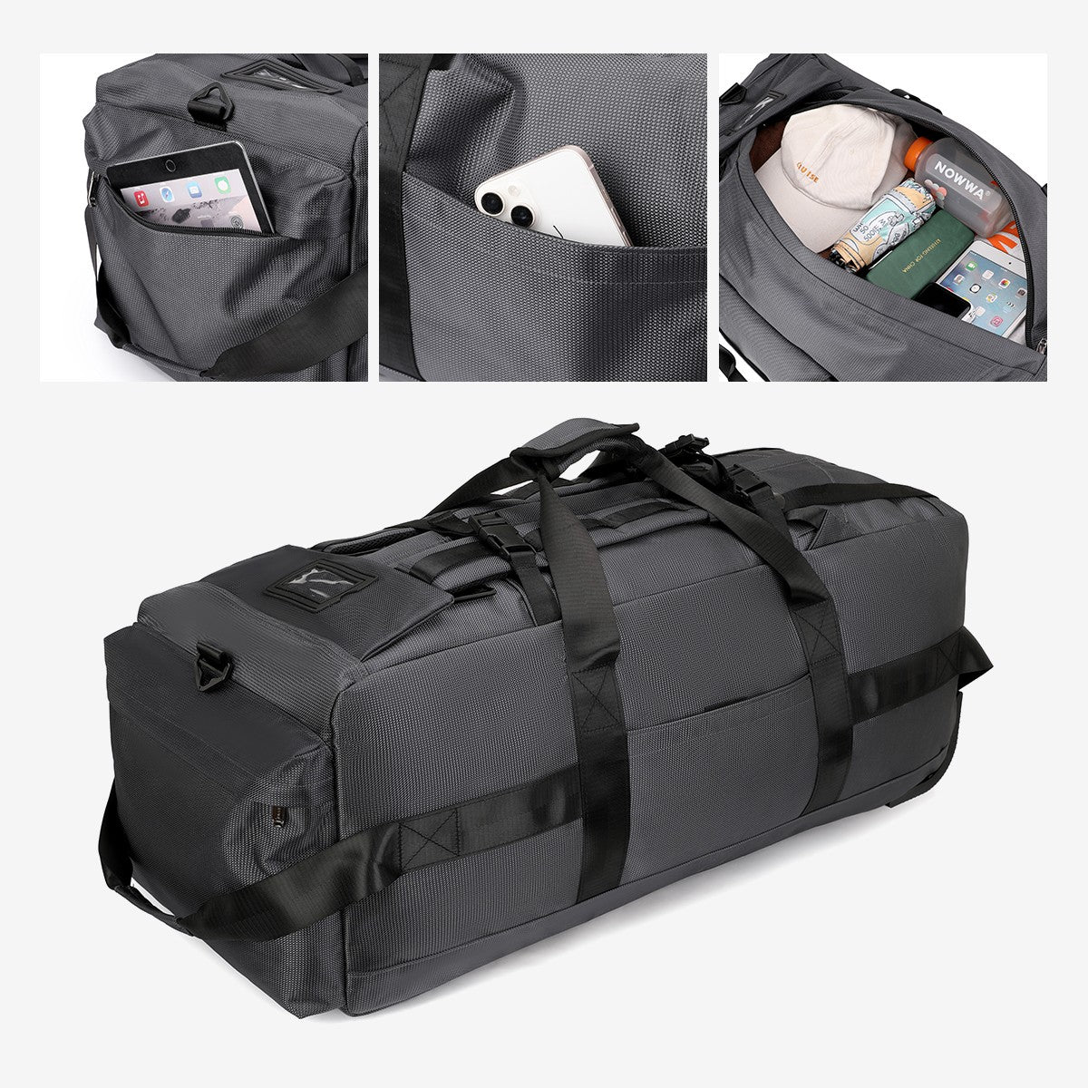 Travel Bag, Large-Capacity Handbag, Portable Outdoor Hand Luggage, Roller Travel Bag, Convenient and Practical Unisex Duffel Bag