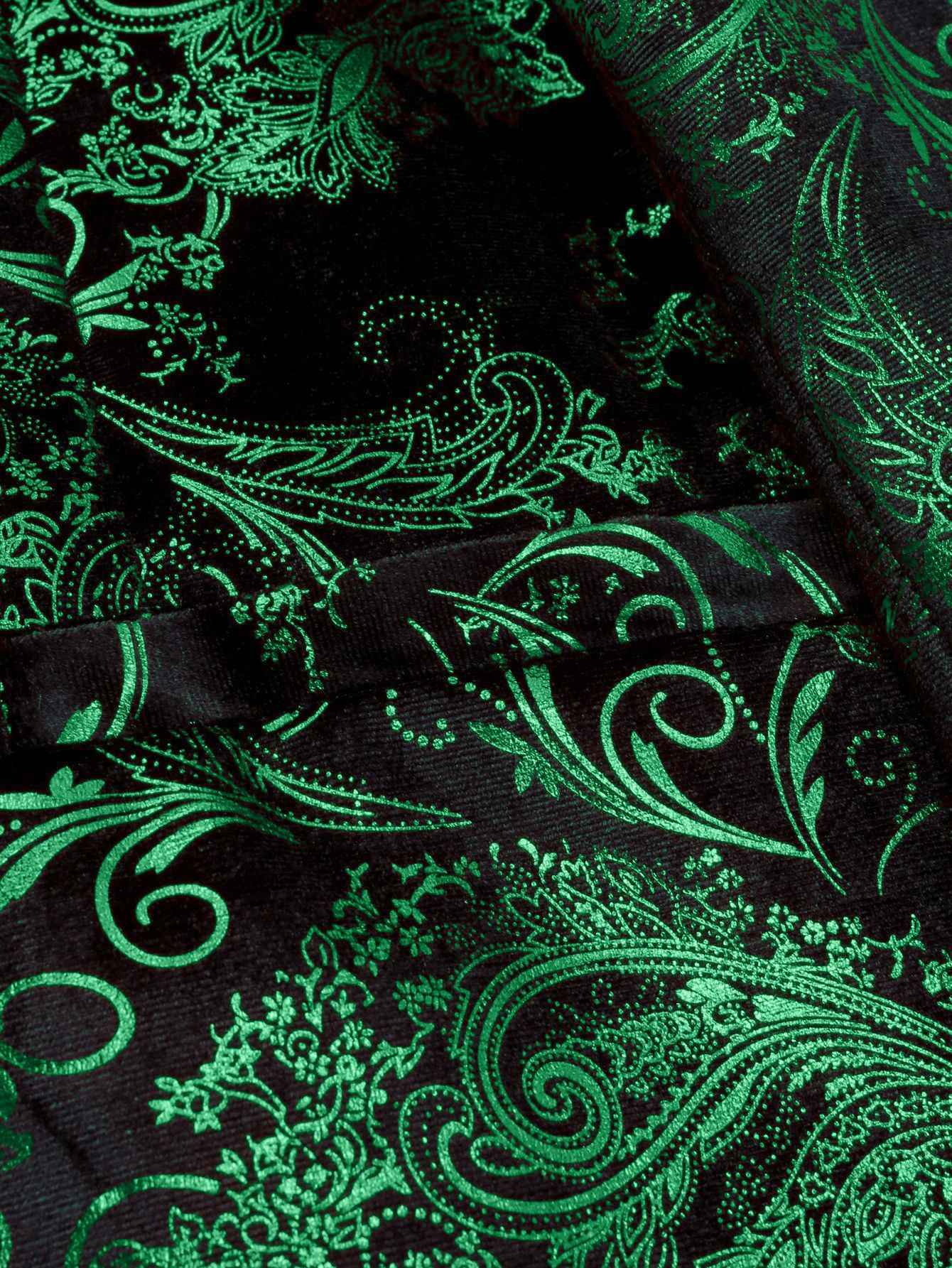 Men's Purple Print Suit Jacket Burgundy Long Sleeve Black Collar Single Button Coat for Wedding Party Stage Performance