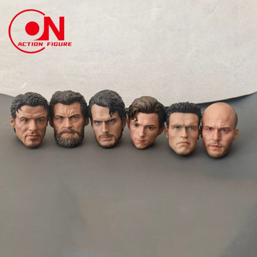 In Stock 1/6 Scale Arnold Schwarzenegger Tom Holland Various Handsome Head Sculpt Model Carving For 12inch Male Action Figure