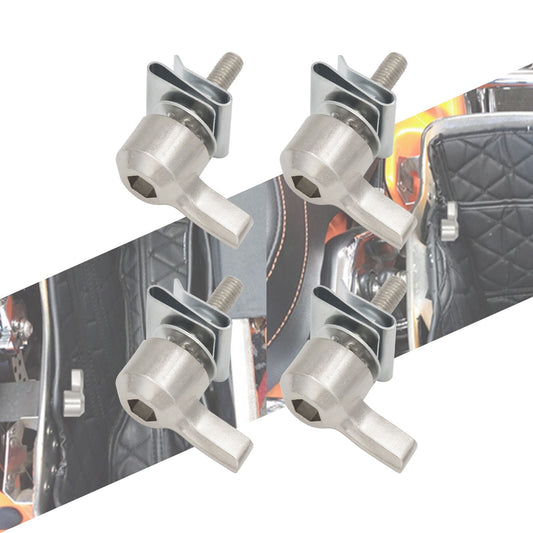 Motorcycle Saddlebag Lever Lock Bolts Nuts Kit Mounting Set 4PCS For Harley For Touring For Breakout For Electra Road Glide