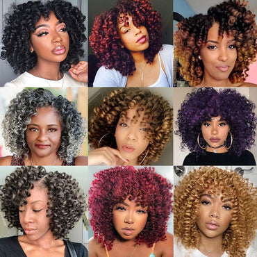 1-4 Pacotes 2X Ringlet Wand Curl Jamaican Bounce 8 polegadas Sintético Wand Curl Twist Braids Hair Crochet Cabelo Cacheado Extensões 20 Raízes