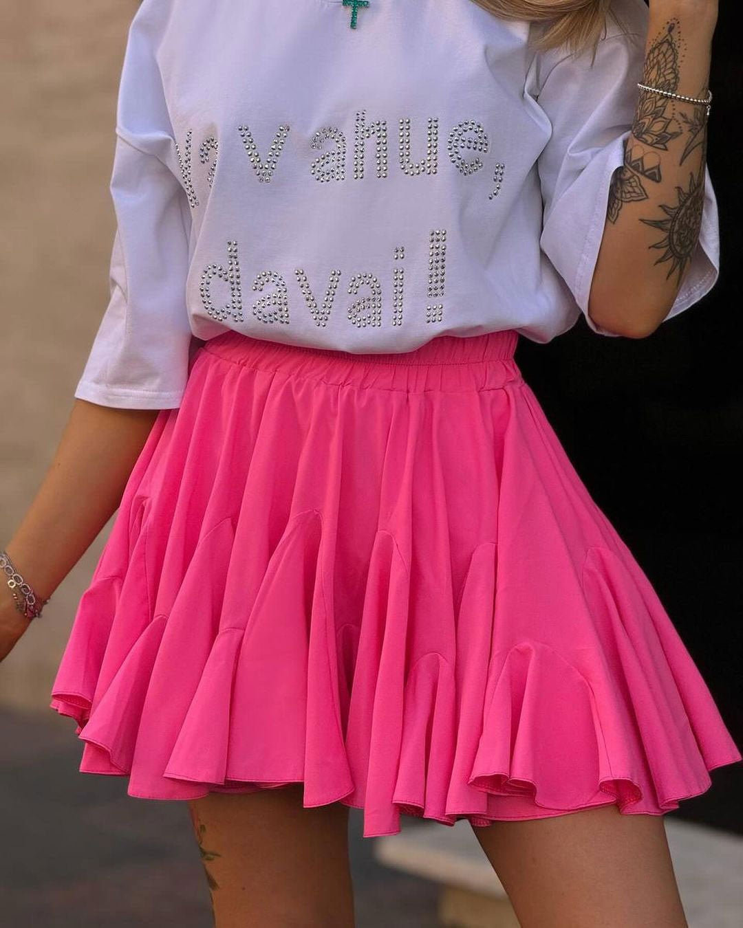 Wolfeel Summer White Mini Skirt High Waist Sexy Cute Ruffle Vintage Tennis Skirt