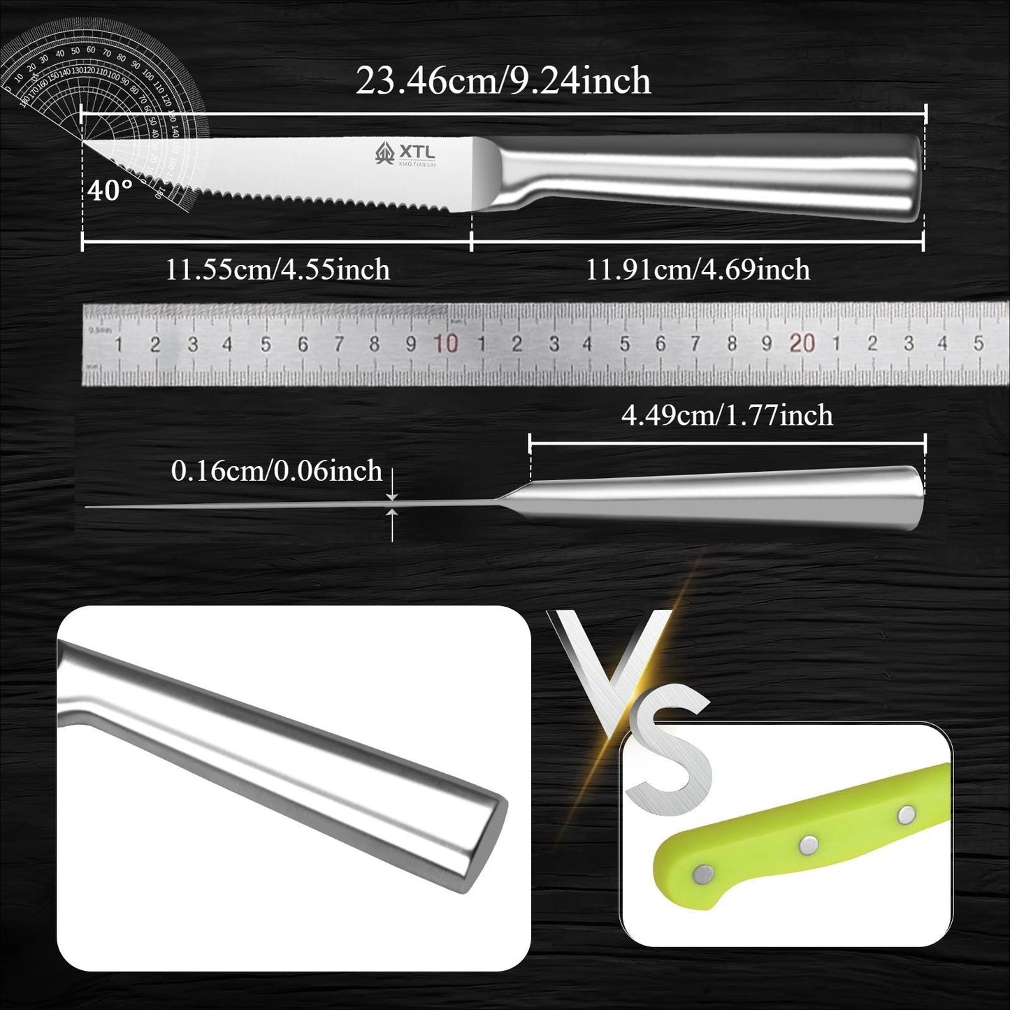 Conjunto de Facas para Carne 4/6/8 Peças Lâmina de Aço Inoxidável seiko Facas de Cozinha Afiadas Faca de Jantar Cortador de Carne Conjunto de Talheres