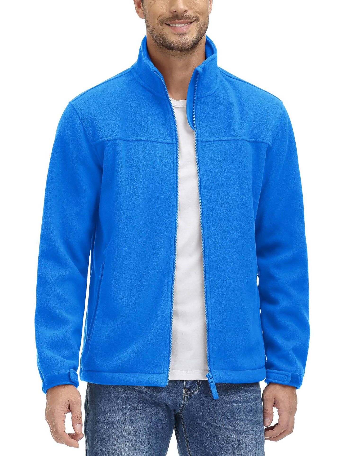 TACVASEN Winter Windproof Fleece Jackets Full Zip Mens Winter Jacket Multi-Pockets Work Coats Hiking Windbreaker Climbing Parka