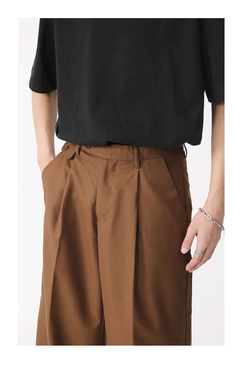 IEFB Men's Wear Spring New Suit Pants Loose Straight Korean Fashion Simple Solid Color Male Casual Trousers Wide Leg 9A6959