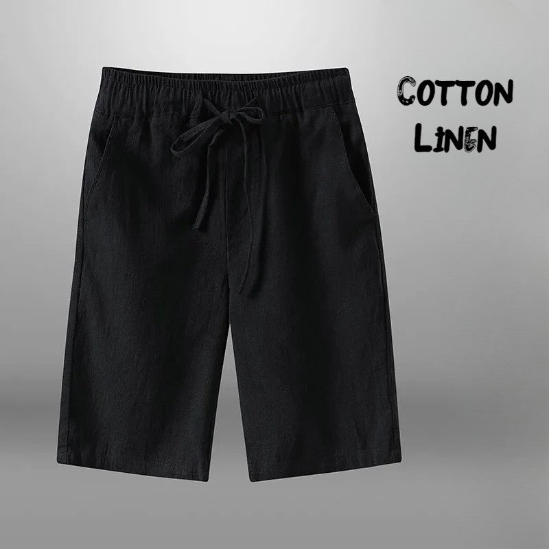 Men Shorts for Men Cotton Linen Casual Breathable Beach Shorts Men's Short Sweatpants Vacation Gym Basketball