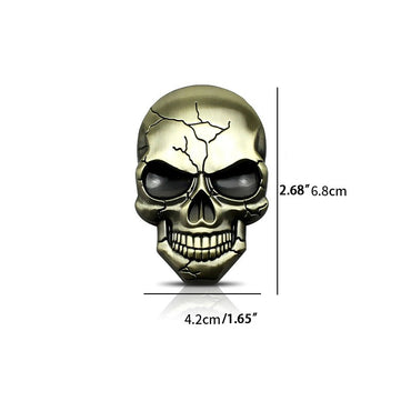 1Pcs 3D Metal Devil Skull Car Emblem Sticker Chrome Auto Badge Sticker Bumper Decal for Car SUV Truck Motorcycle