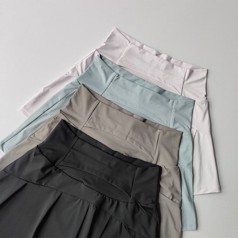 Summer High Waist Sports Short Skirt Lined Shorts Fitness Yoga Quick Dry Running
