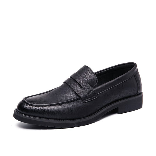 New soft leather breathable leather shoes men Europe station casual British style youth loafers with business bean shoes