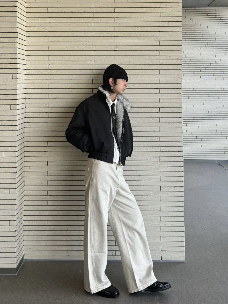 2025 Winter New Fashion Mountain Carving Imitation Wolf Fur Coat Men and Women Y2K Harajuku Hip-hop Pop Bomber Jacket Cleanfit