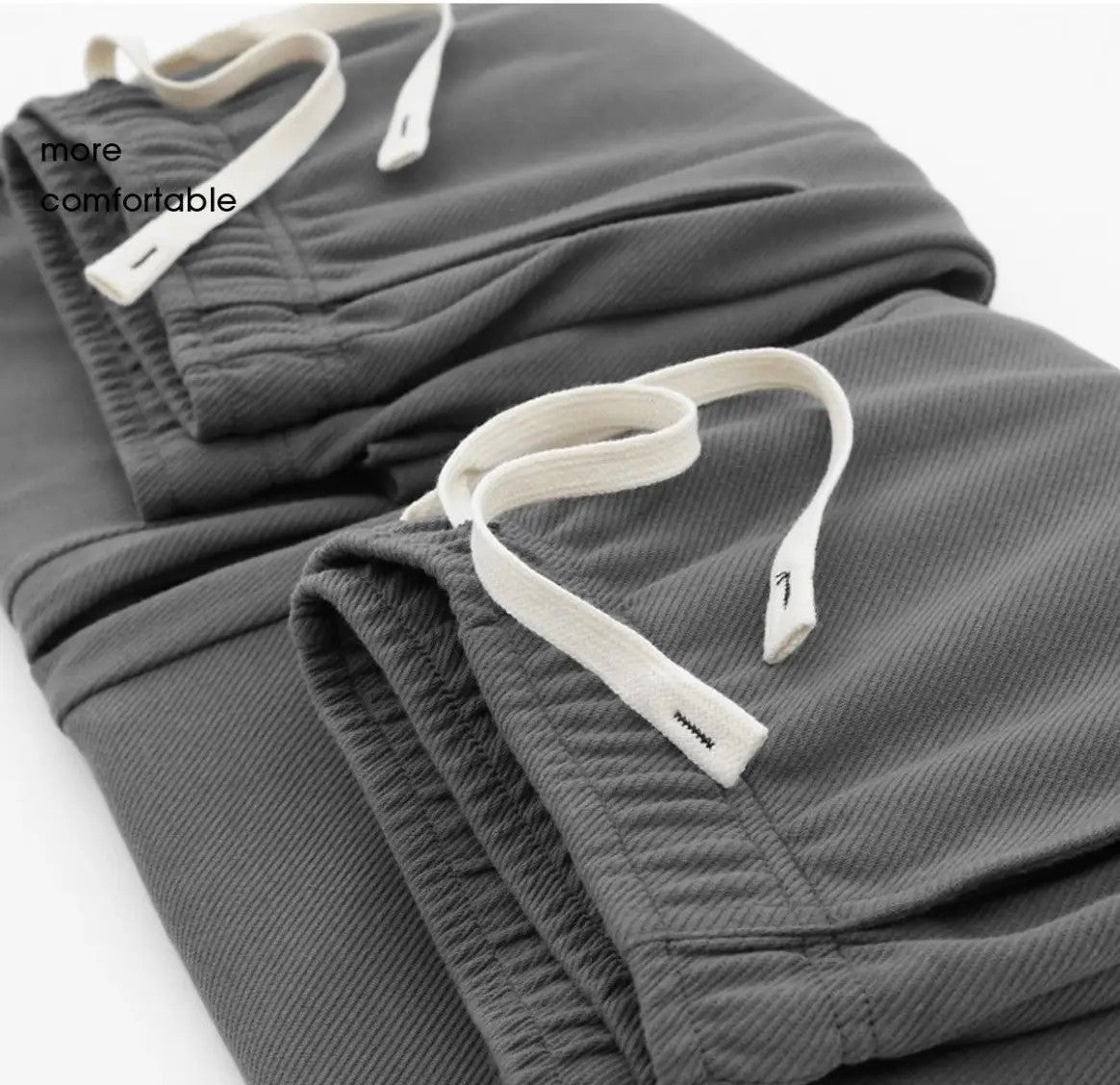 Men's Casual Pants Solid Elastic Waist Pocket Drawstring Loose Straight Sports Versatile Trouser Male Sweatpant Solid Breathable