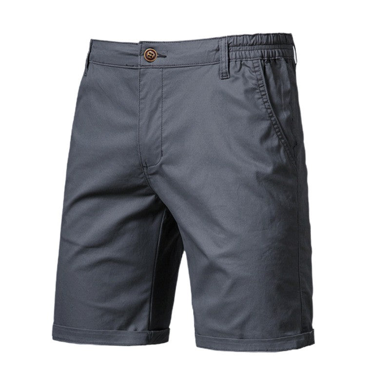 Men Summer Soild Cotton Shorts For Man Casual Business Shorts Elastic Waist Sport Beach Shorts Gym Running Shorts Male Clothing