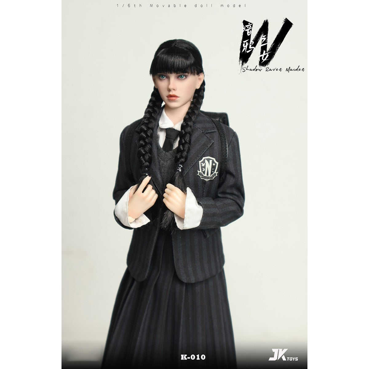 Boneco de Ação HIPLAY JKTOYS Shadow Raven Maiden Wednesday K-010 1/6