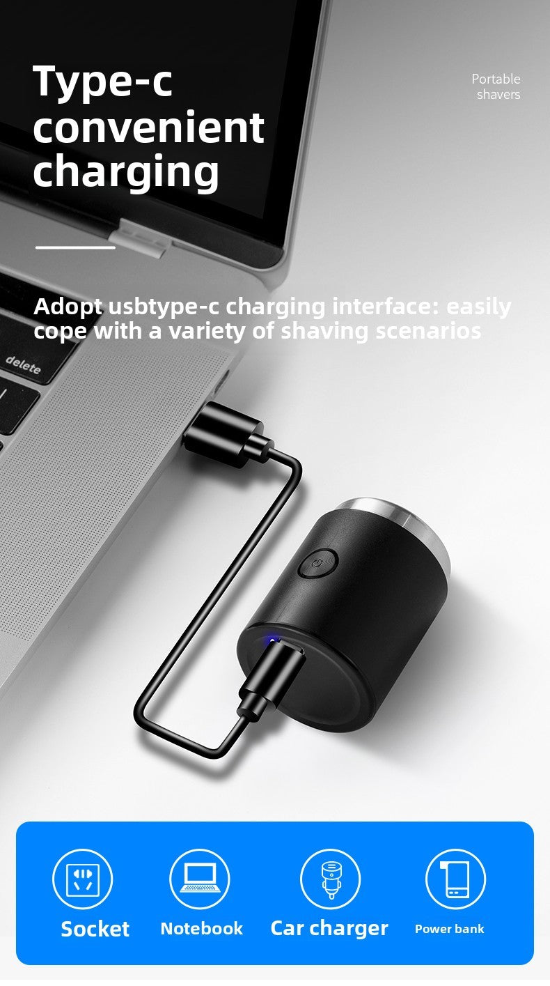 Men's shaver USB charging wireless stainless steel blade ultra long standby portable shaver waterproof travel shaver