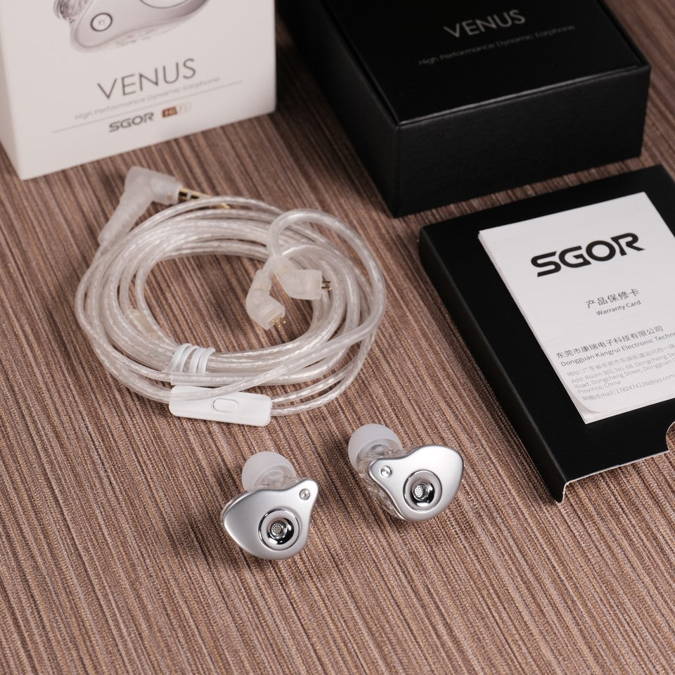 Fones de ouvido dinâmicos SGOR VENUS HIFI Super Bass Fones de ouvido intra-auriculares para monitoramento de música Fones de ouvido esportivos com cancelamento de ruído para esportes