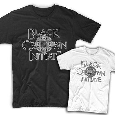 Black Crown Initiate LOGO V1 T shirt BLACK WHITE all sizes S-5XL