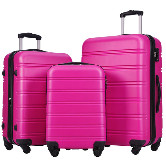 3 Piece Luggage Set Hardside Spinner Suitcase with TSA Lock 20" 24' 28" Available