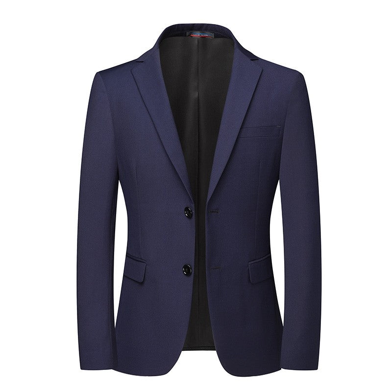 Blazer New Men's Fashion Business Solid Color British Style Professional Work Groom Wedding Dress Best Man Blazer Jacket