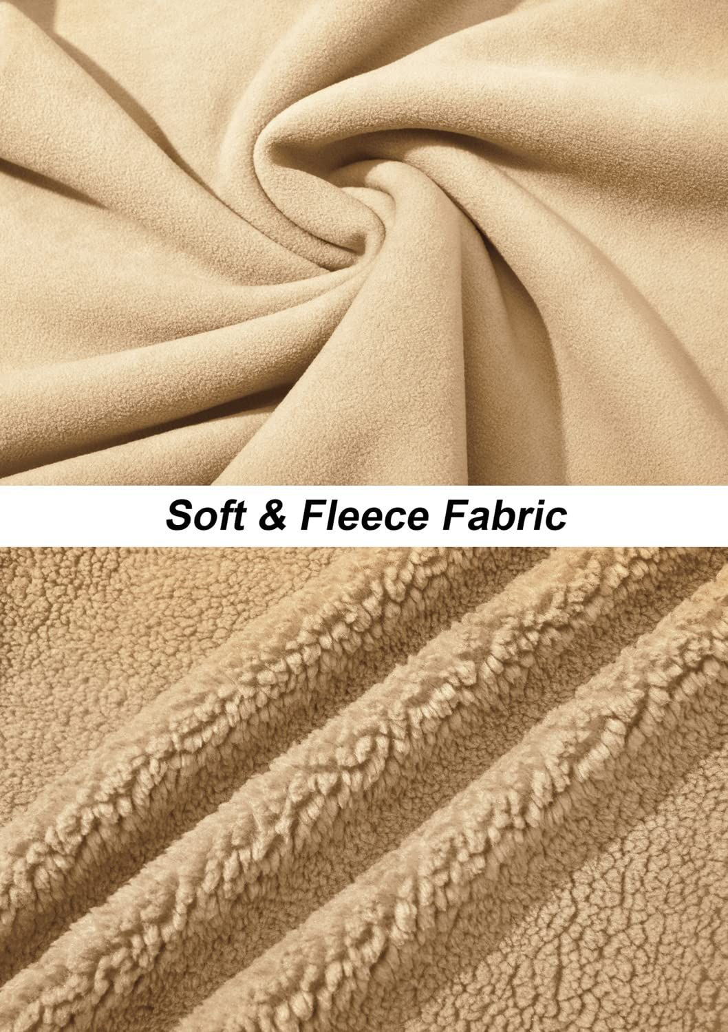 TACVASEN Winter Full Zip Up Warm Fleece Jackets Mens Fuzzy Sherpa Jacket Thicken Thermal Outdoor Fluffy Coat Zip Pocket Outwear