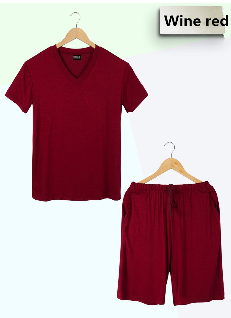 Summer Sleep Pajama Sets Nightwear Soft Modal Sleepwear Plus Size 5XL 6XL Lounge Wear Short Sleeve Cool Sleep Tops with Shorts