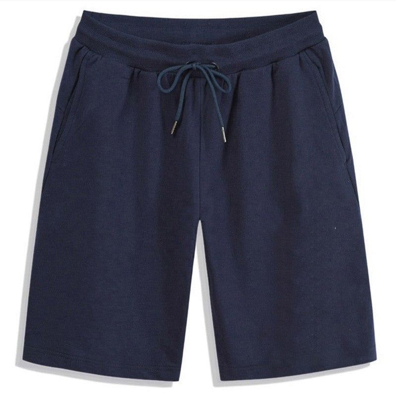 Summer Solid Men's Shorts Elastic Drawstring Shorts Joggers Loose Fitness Breathable Sports 5 piece Cotton Outfit Casual Pants