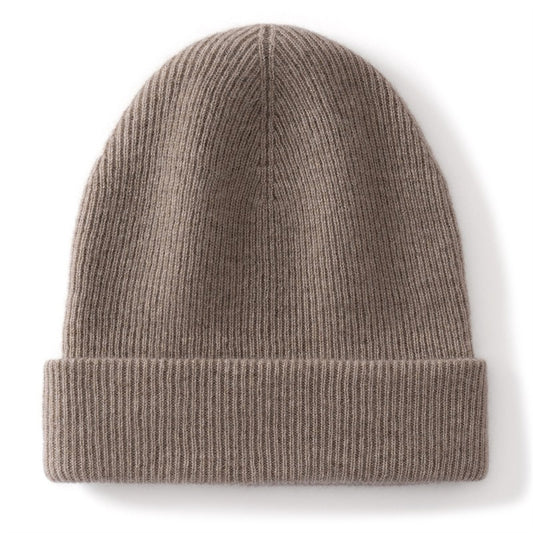 Autumn Winter New 100% Cashmere Hat Women's One-Line Hat Knitted Hat Wool Hat Ear Protection High-Quality Couple Hat