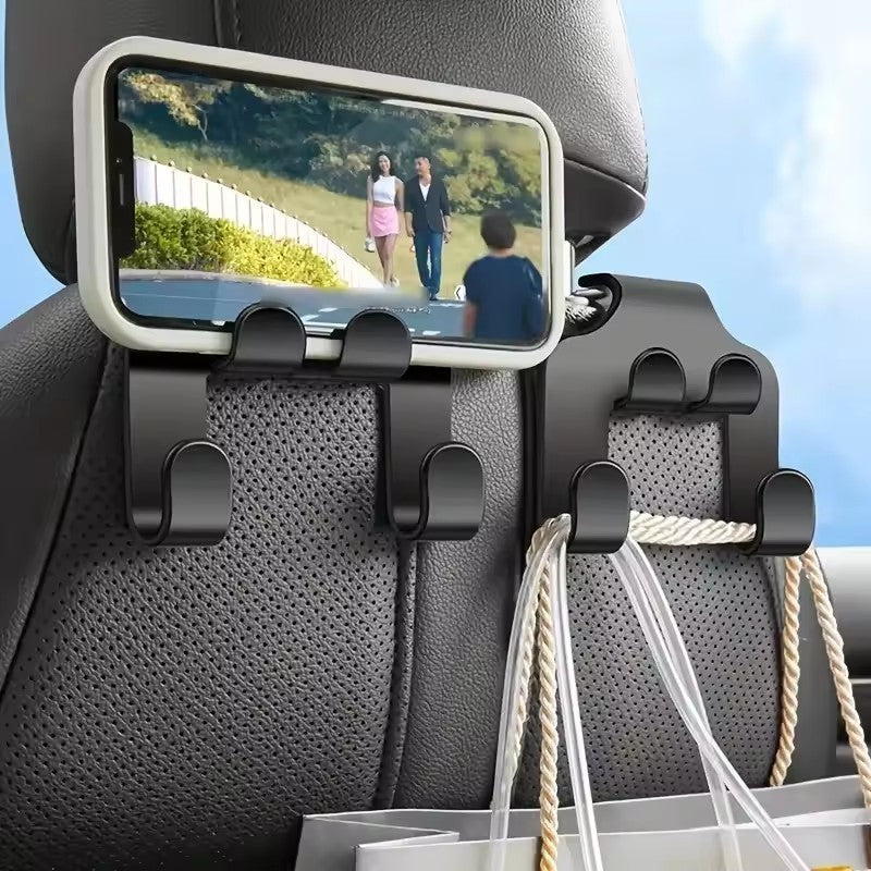 Gancho de carro para banco traseiro, suporte para celular, suporte preguiçoso para encosto de cabeça do banco traseiro para iPhone Samsung Todos os telefones