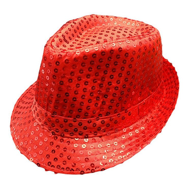 Men Women Jazz Hat Sequins Decorated Stage Dance Performance Cap Party Holiday Hat