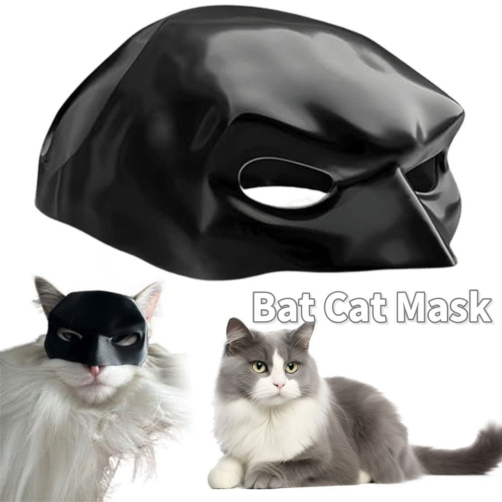 Máscara Bat Cat Avenger Máscara Criativa de Gato para o Rosto Meio Rosto Máscara Decorativa de Gato Máscara de Animal de Estimação de Meio Rosto para Cosplay de Halloween
