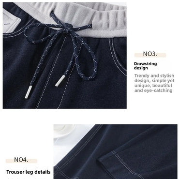 High Waist Straight Leg Jeans Loose Slimming Wide Leg Pants Fashionable Versatile Draping Lengthening Leg Appearances Floor-Leng