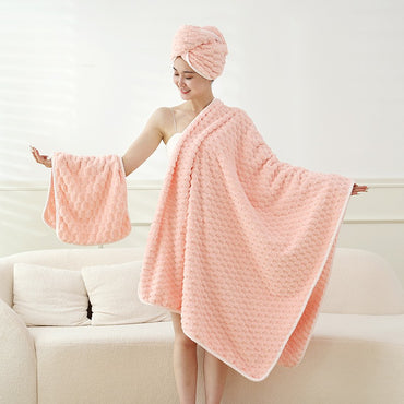Super Soft and absorbs water and dries quickly, It is softer than pure cotton and the towel?bath towel and hair dryer