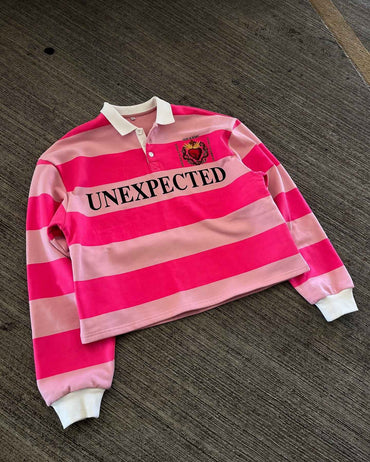 Hip Hop Stripe Pretty Girls Shirt America Harajuku Fashion Letter Print Polo Shirts Y2k Retro Men Women Long Sleeved T Shirt