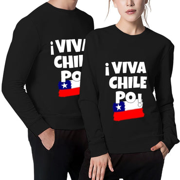 Viva Chile Po Artistic Design For Born In Chile Pullover korean clothes anime clothing men's winter sweater sweatshirt male