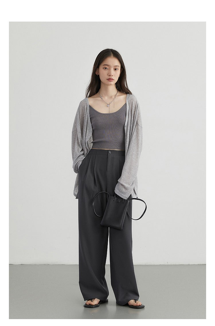 CHIC VEN Women's Cardigan New V-neck Long Sleeved Female Shirt Female Jumpers Sun Protection Woman Top Spring Summer 2024