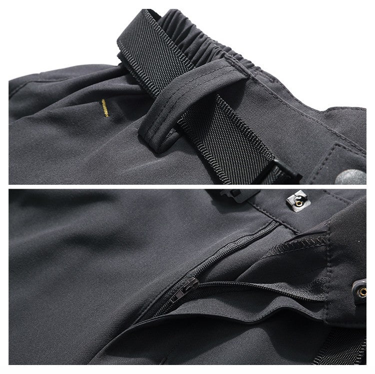 TRVLWEGO Men's Camping Hiking Pants Trekking High Stretch Summer Thin Waterproof Quick Dry UV-Proof Outdoor Travel Trousers