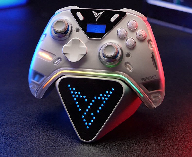 Flydigi Apex 5 Controller Gamepad Wireless Gamepad for PC /Switch/Phone/TV/Tablet Computer, Charging Dock with Cool RGB Screen