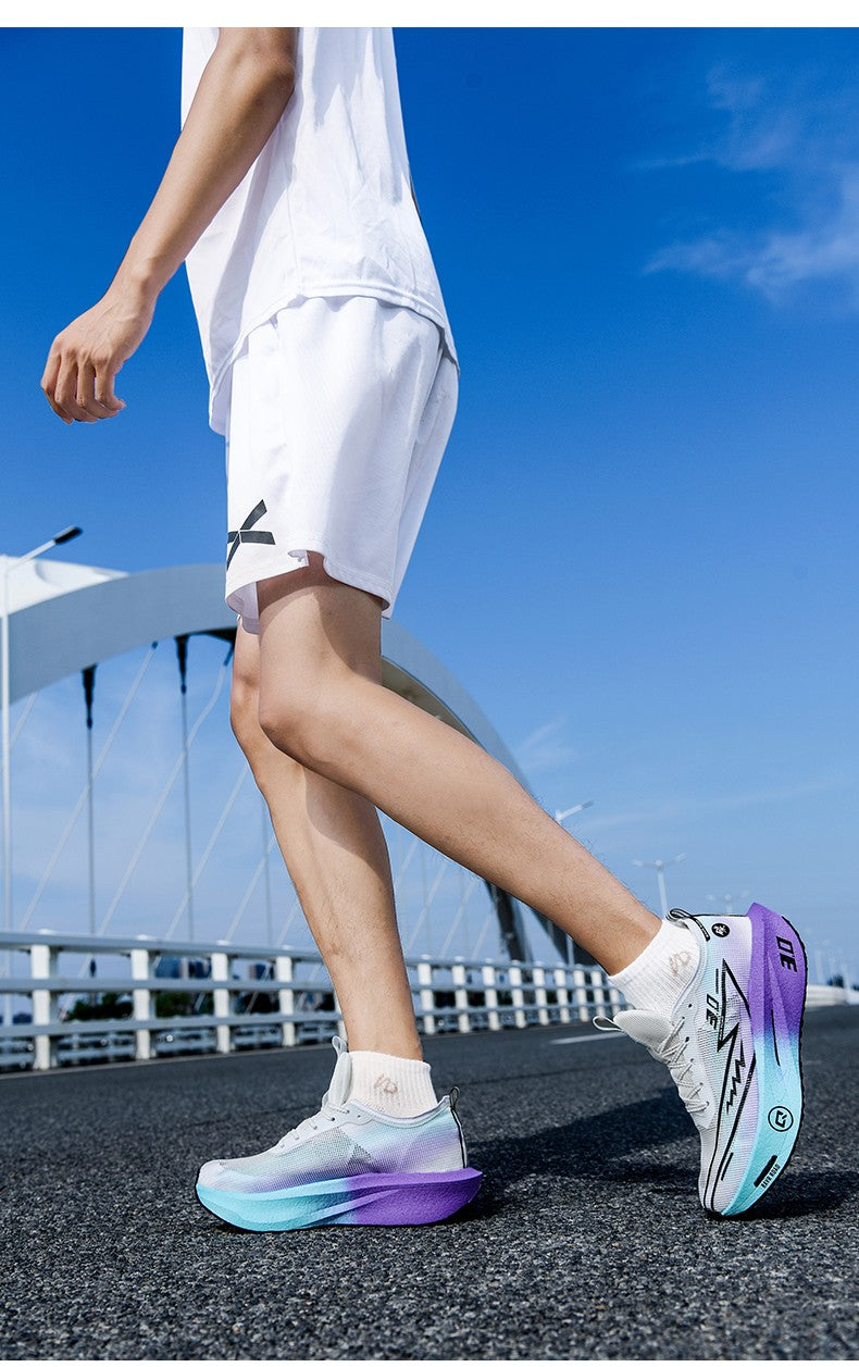 Tênis Masculino de Malha para Conforto 2025, Tênis de Corrida Masculino com Placa de Carbono 3.0, Amortecimento, Esportes, Treino, Corrida, Calçado Especializado para Corrida