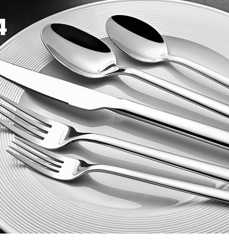 5PCS premium quality 420 and 18-10 Stainless steel Dinnerware Set cutlery set steak knife and fork dessert fork and spoon