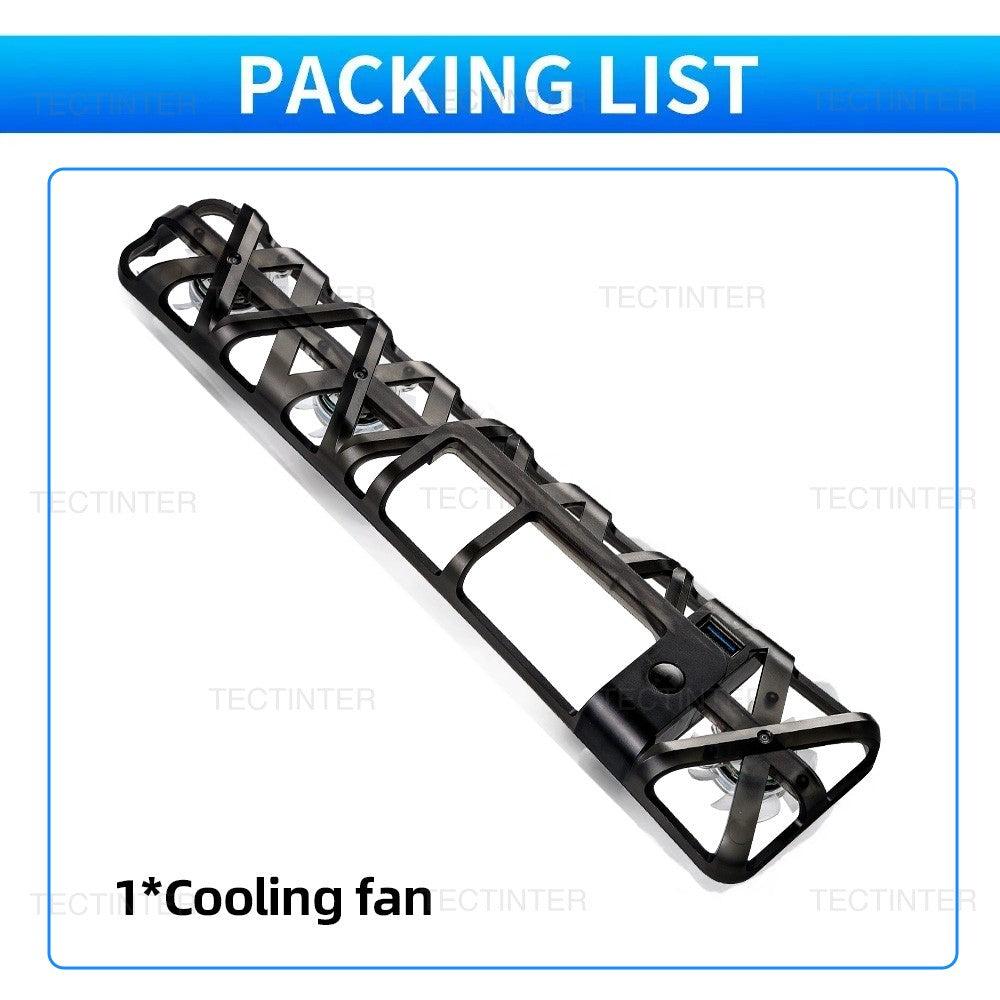 Cooling Fan for PS5 Slim Disc Edition/Digital Edition Game Console with RGB Lighting USB 3.0 Port for PlayStation 5 Accessories