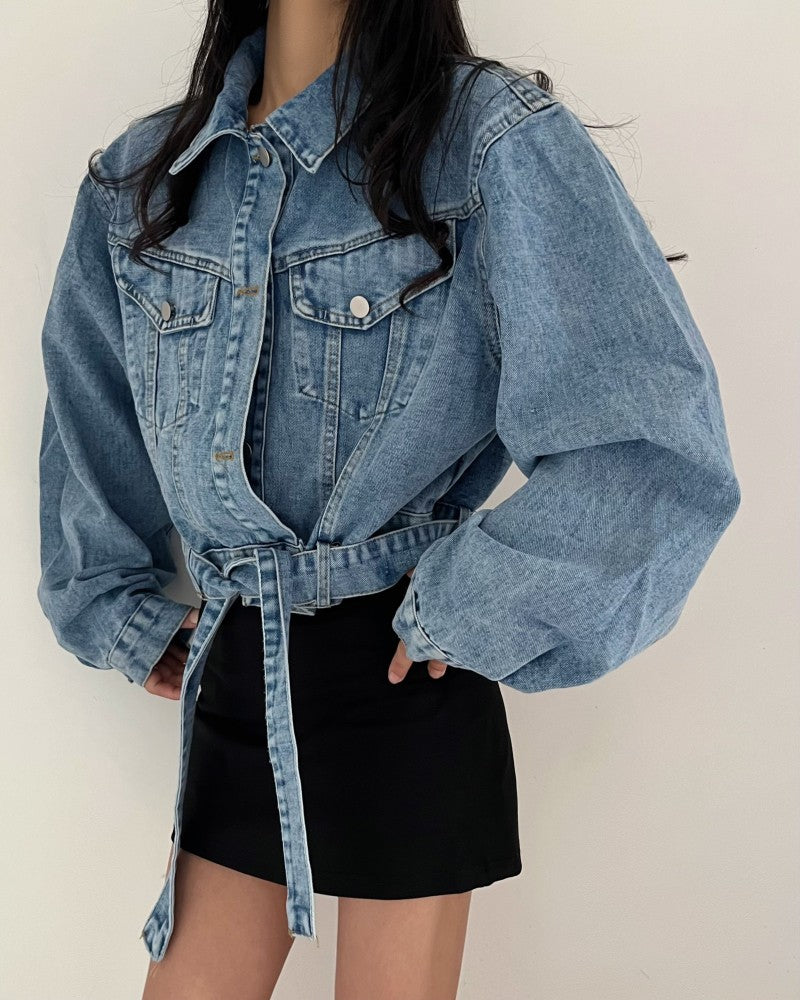 2 colors Women's casual Jean Coats 2025 Spring Women Denim Jacket Long Sleeve cropped Female Girls streetwear(N2418)
