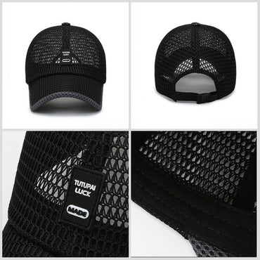 Men Women Outdoor Summer Full Mesh Net Cool Breathable Quick Drying Sunhat Baseball Cap Anti-UV Tennis Golf Sport Trucker Hats