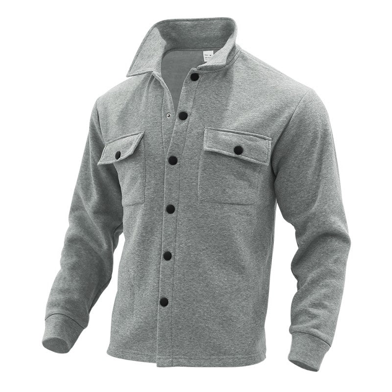 2024 Cross Border Amazon Winter New Men's Fleece Jacket Fashion Casual Jacket