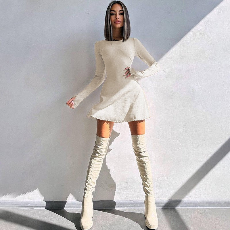 Dulzura Women 2024 Spring Autumn Fashion Long Sleeve Knitted Streetwear Bodycon