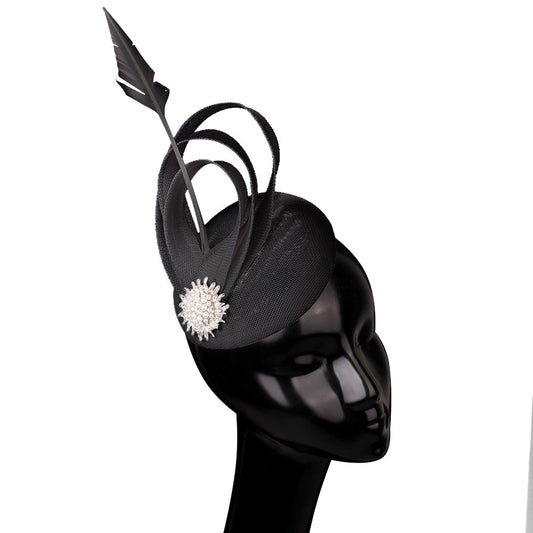 Champagne Imitação Sinamay Fascinator Chapéu Elegante Acessório de Cabelo de Casamento para Mulheres com Grampo de Cabelo para Coquetel Dia de Corrida